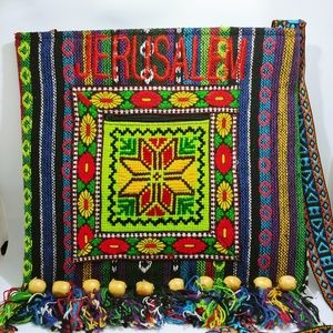 Jerusalem Tapestry Bag w/ Zipper & Strap Embroider